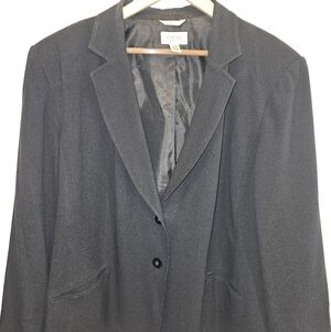 Talbots Womens Plus Size 24W Petite Lightweight Black Blazer